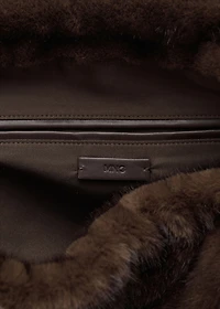 Faux-fur shoulder bag