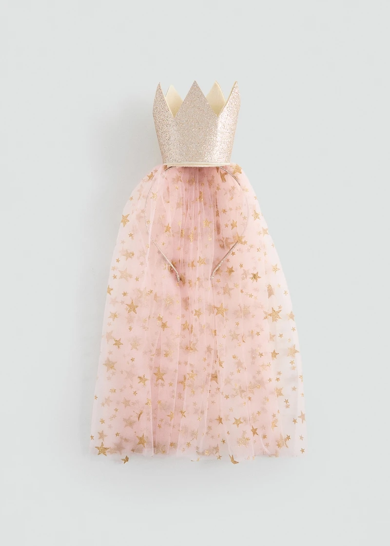 Tulle headband with glitter star