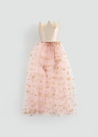 Tulle headband with glitter star