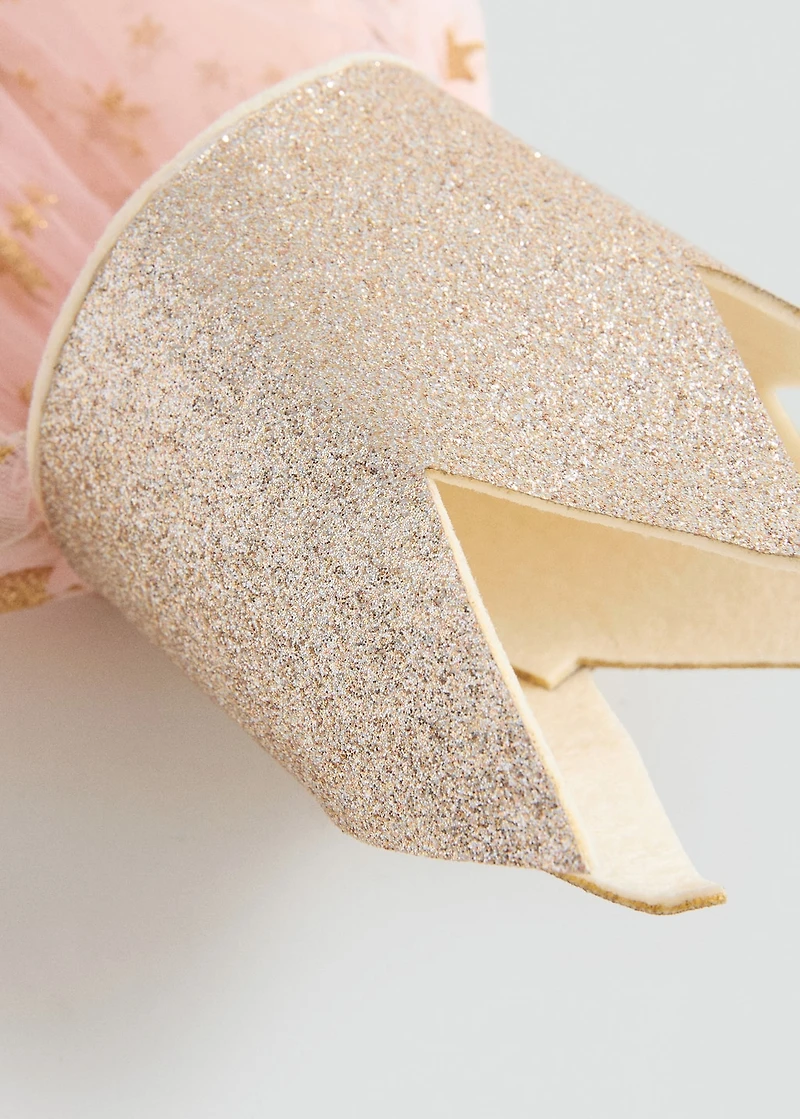 Tulle headband with glitter star