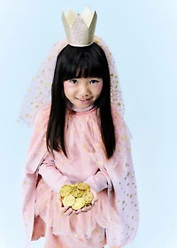 Tulle headband with glitter star