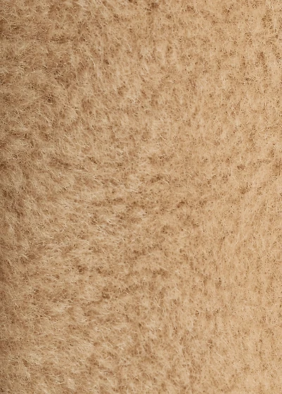 Faux fur jacket with lapels