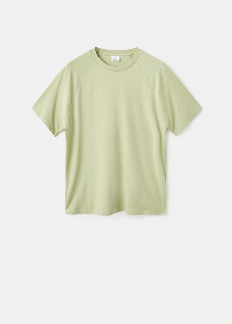 Relaxed-fit cotton-linen t-shirt