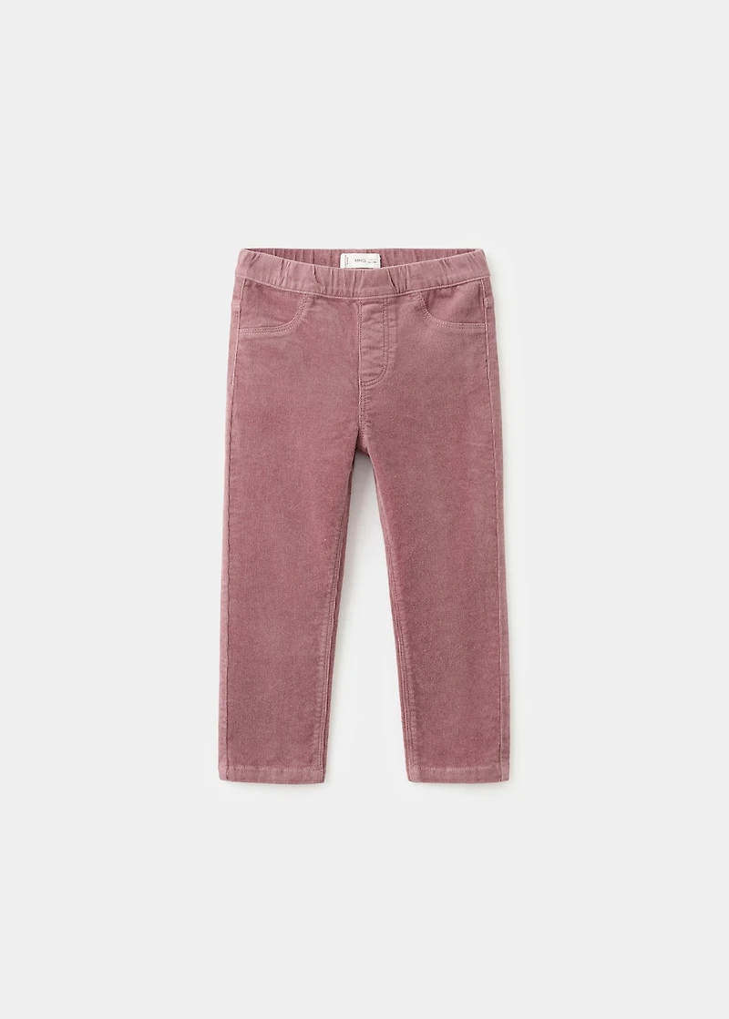 Corduroy straight pants
