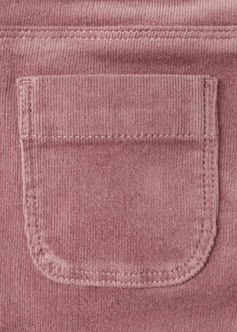 Corduroy straight pants