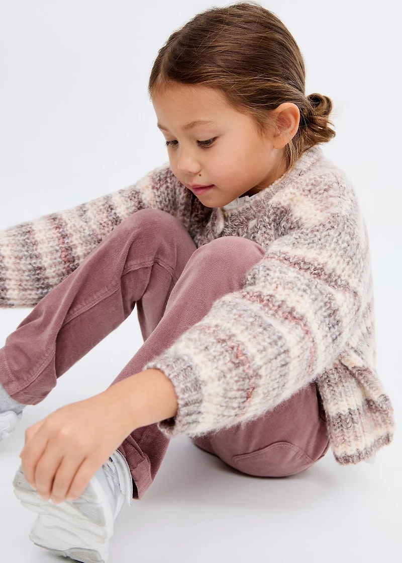 Corduroy straight pants