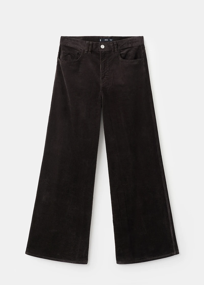 Wide-leg corduroy jeans