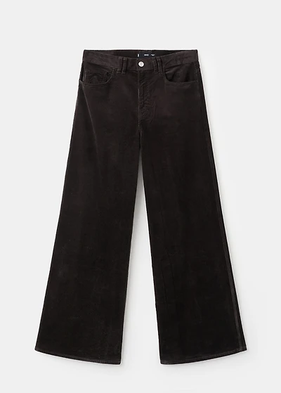 Wide-leg corduroy jeans