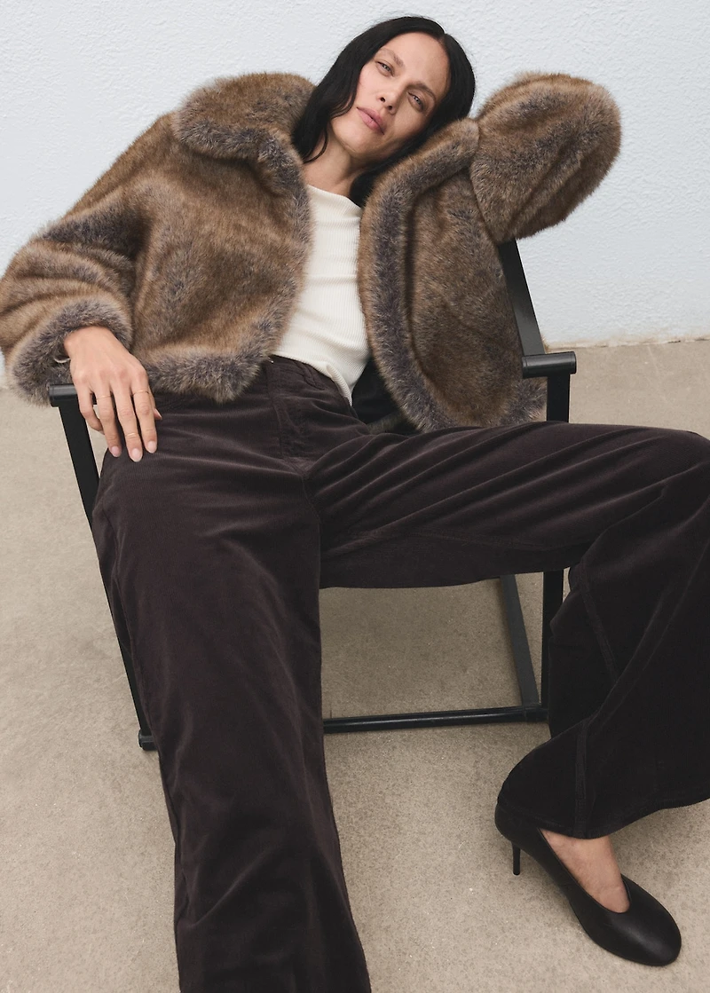 Wide-leg corduroy jeans