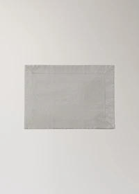 Linen placemat with stitching