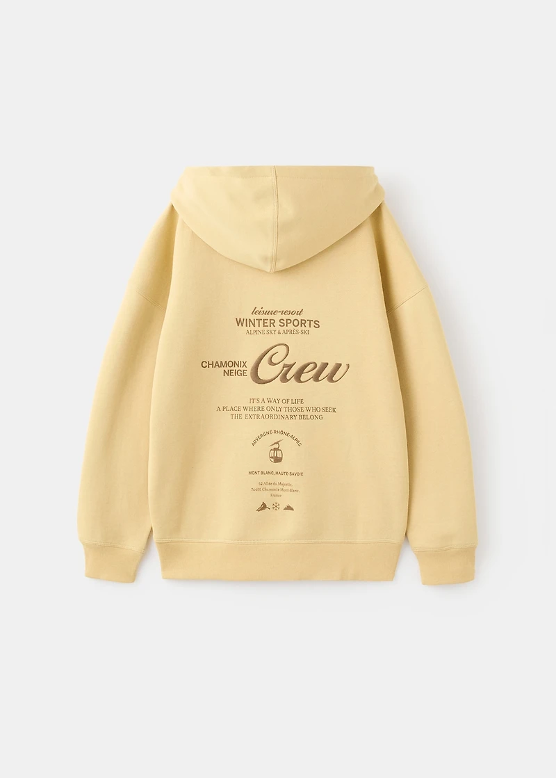 Embroidered cotton sweatshirt