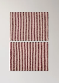 100% linen striped placemats