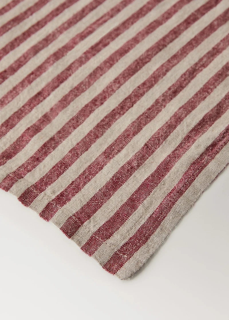 100% linen striped placemats