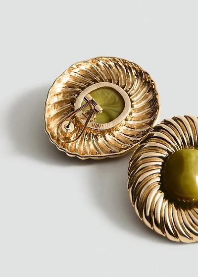 Combined textured resin earrings