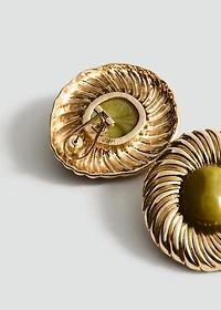 Combined textured resin earrings