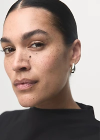 Ruched funnel-neck top