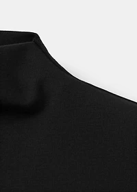 Ruched funnel-neck top