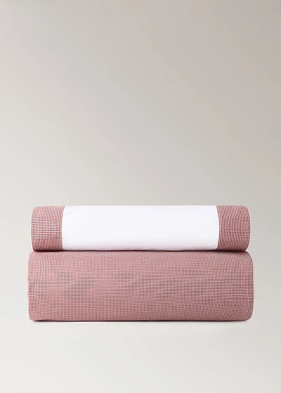 Yarn-dyed gingham-check children's duvet cover for cot