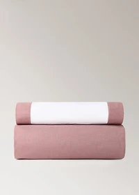 Yarn-dyed gingham-check children's duvet cover for cot