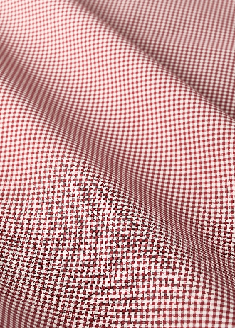 Yarn-dyed gingham-check children's duvet cover for cot