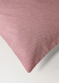 Yarn-dyed gingham-check children's duvet cover for cot