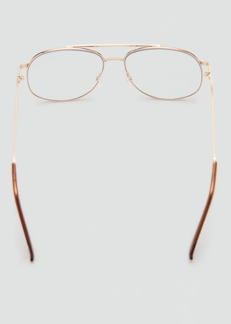 Aviator metallic frame glasses
