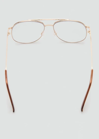 Aviator metallic frame glasses