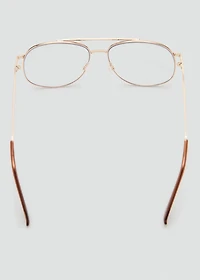 Aviator metallic frame glasses