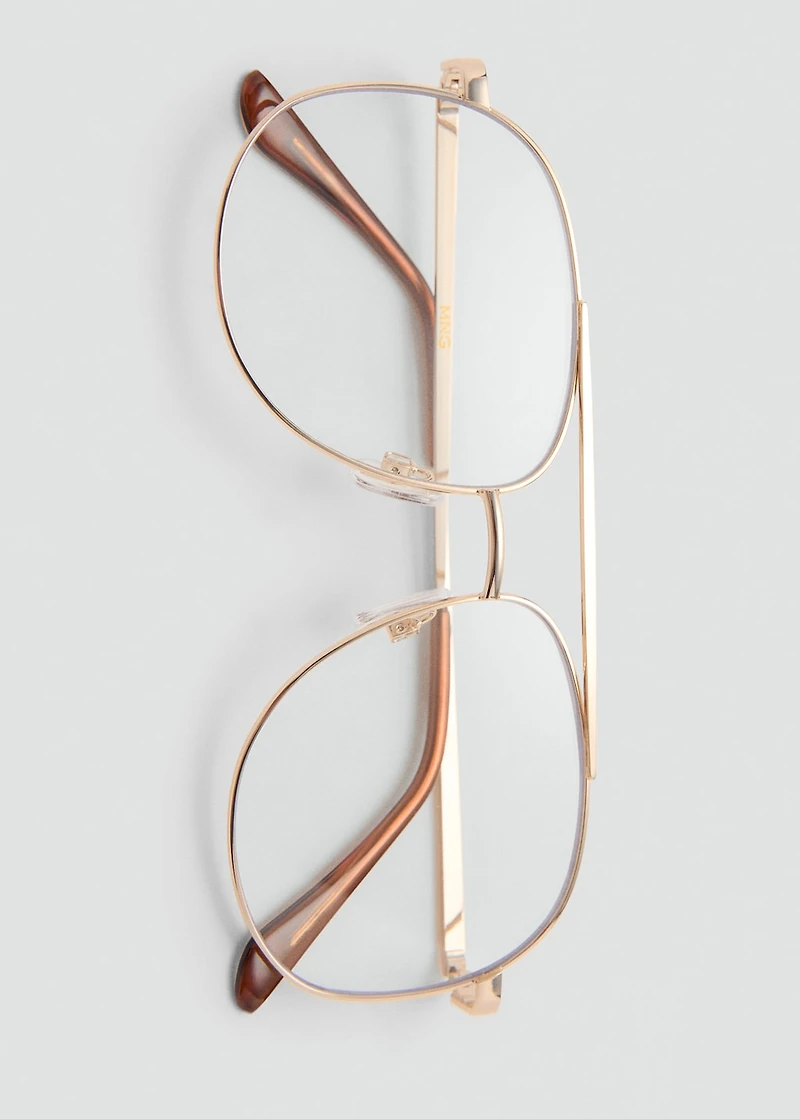 Aviator metallic frame glasses