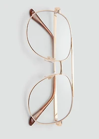 Aviator metallic frame glasses