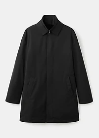 Quilted water-repellent trench coat