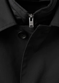 Quilted water-repellent trench coat