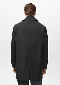 Quilted water-repellent trench coat