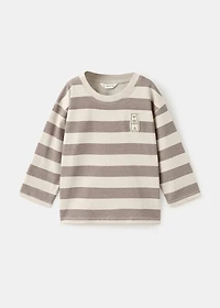 Patch striped t-shirt
