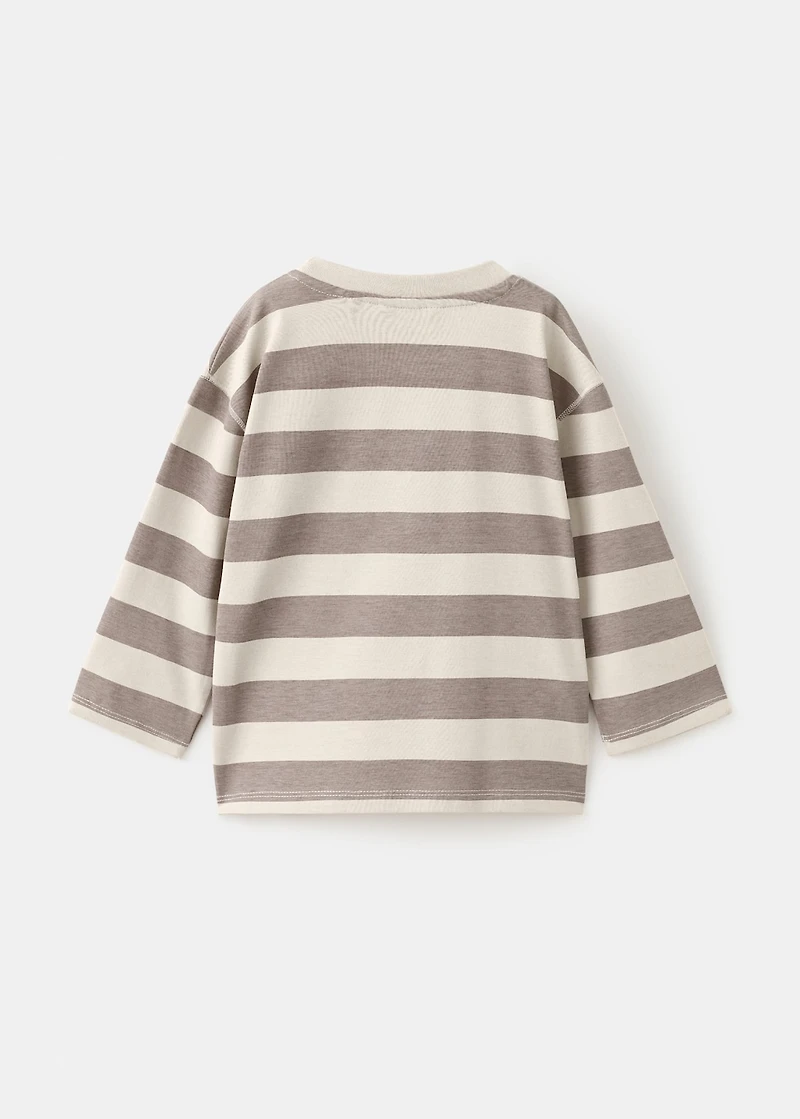 Patch striped t-shirt