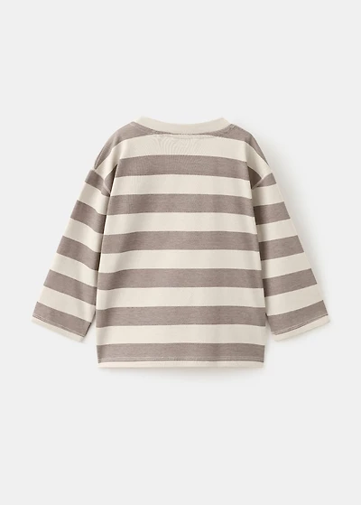 Patch striped t-shirt