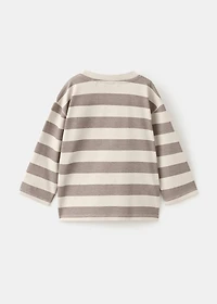 Patch striped t-shirt