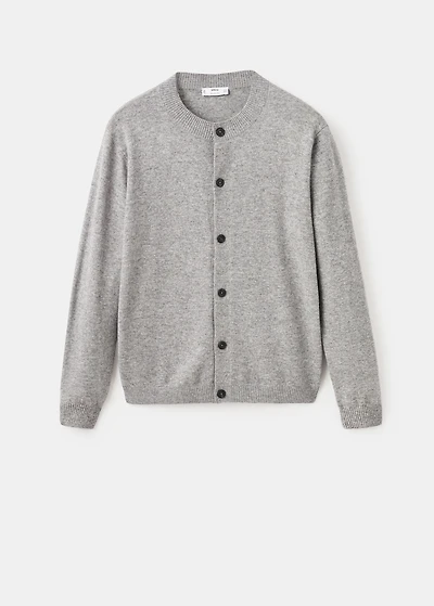 100% extra-fine wool cardigan with buttons