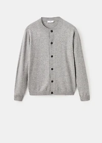 100% extra-fine wool cardigan with buttons
