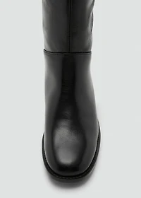 Leather high boots
