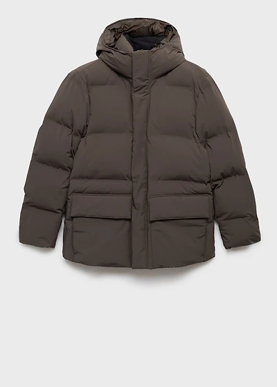Quilted waterproof anorak