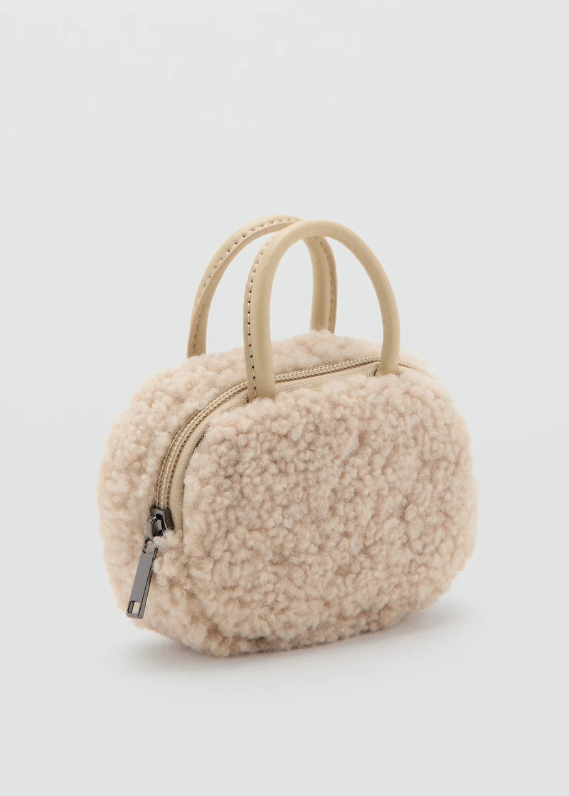 Shearling mini gadget bag