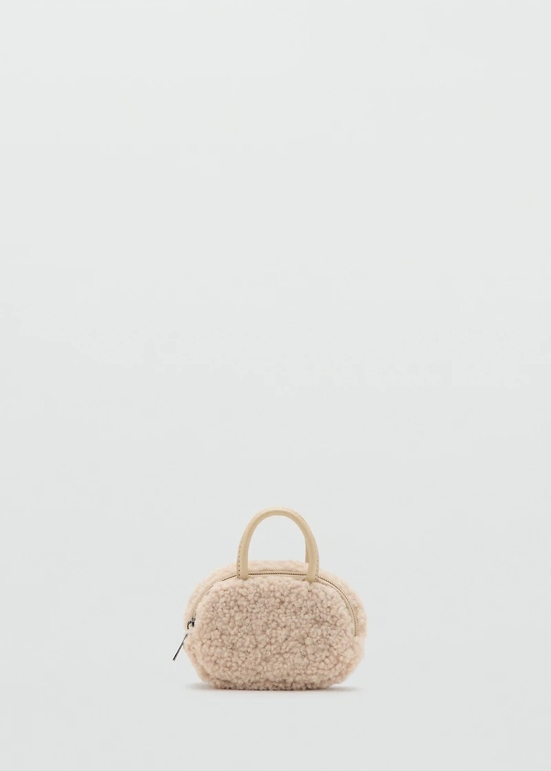 Shearling mini gadget bag