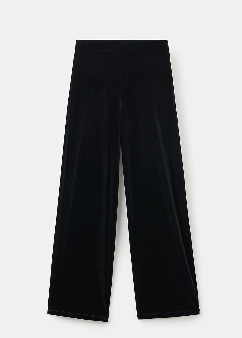 Straight velvet pants