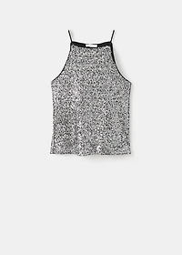 Sequined halter top