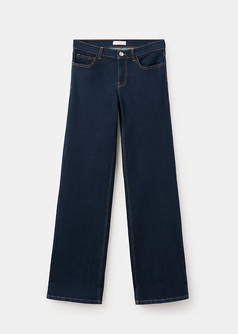 Straight jeans with turn-up