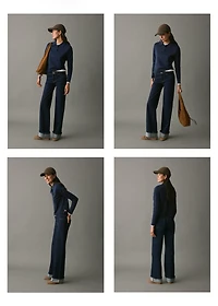 Straight jeans with turn-up