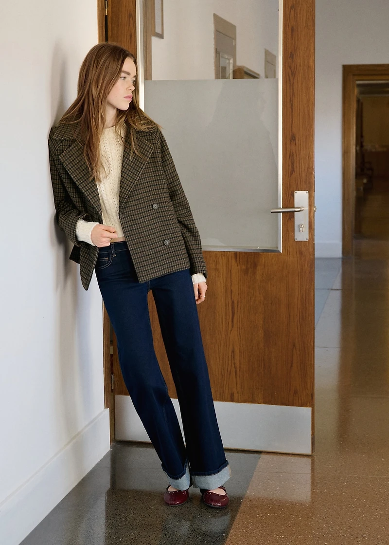 Straight jeans with turn-up