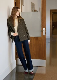 Straight jeans with turn-up