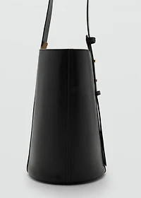 Leather bucket bag